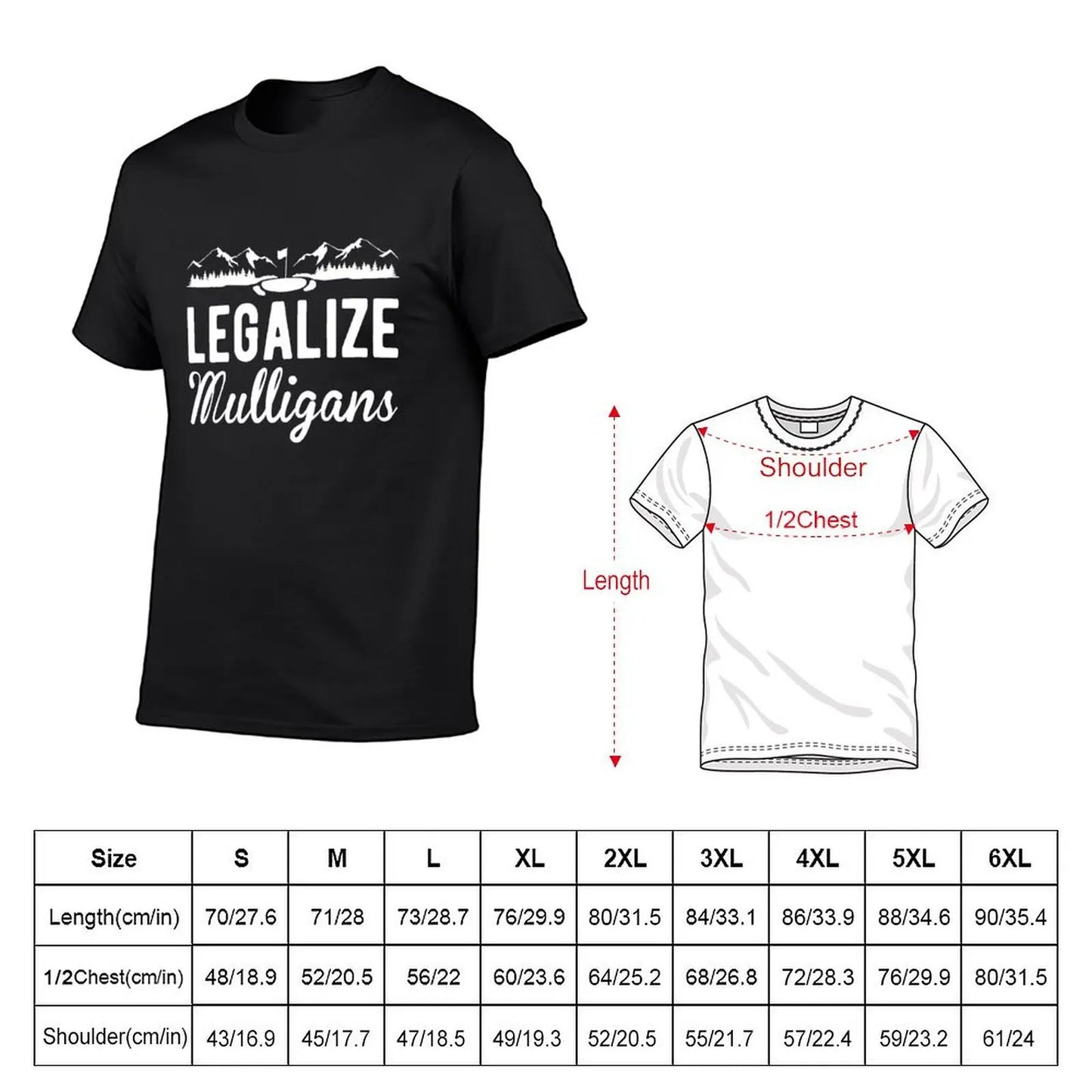 Legalize Mulligans funny golf T-Shirt