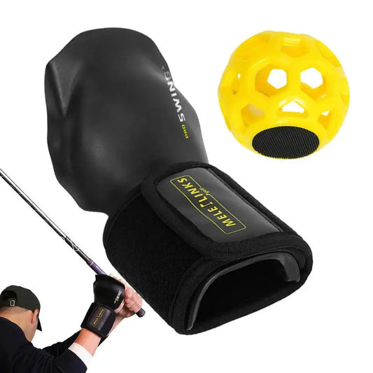 Portable Golf Swing Trainer Ball With Wrist Braces Golf Swing Posture Corrector Training Aid Balls Golf Wrist Brace Band Trainer